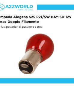 Alternative view of 10 Pezzi Lampada Alogena S25 P21/5W BAY15D 12V Rosso Doppio Filamento Posteriori