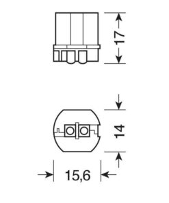 2 PZ Lampada Alogena PW24W 12V 24W Clear WP3.3x14.5-3