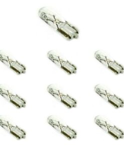 10 Lampade Alogene T5 W1,2W 24V W2X4.6D per Cruscotto Spie Veicoli Industriali