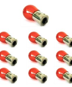 10 Lampade Alogene S25 PY21W 24V 21W BA15S Arancione Amber Piedi Diritti