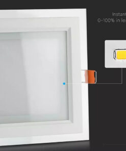 Alternative view of Faretto Led Da Incasso Quadrato 18W Bianco Caldo Con Vetro Moderno Design Illuminazione Bagno Soggiorno SKU-4746