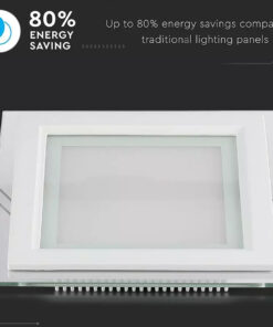 Faretto Led Da Incasso Quadrato 18W Bianco Caldo Con Vetro Moderno Design Illuminazione Bagno Soggiorno SKU-4746