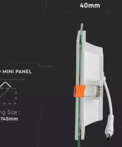 Faretto Led Da Incasso Quadrato 18W Bianco Caldo Con Vetro Moderno Design Illuminazione Bagno Soggiorno SKU-4746