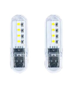 2 pcs Lampada Notturna Decorativa USB a LED Portatile 0.8W 59LM Luce Fredda 6500K