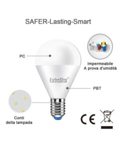 Alternative view of 2 PZ Lampada A Led E14 P45 G45 8W Bianco Caldo 3000K 720 Lumen