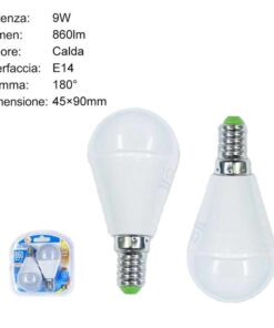 Alternative view of 2 PZ Lampadina A Led, Lampadina E14 P45 G45 9W Luce Calda 860 Lumen 3000K