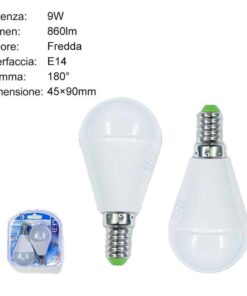 Alternative view of 2 PZ Lampadina A Led E14 P45 G45 9W Luce Fredda 860 Lumen 6500K