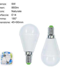 Alternative view of 2 PZ Lampadina A Led E14 P45 G45 9W Luce Neutra 860 Lumen 4200K
