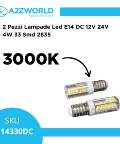 Alternative view of 2 Pezzi Lampade Led E14 DC 12V 24V 4W Bianco Caldo 3000K 33 Smd 2835