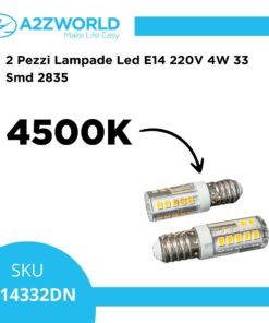 Alternative view of 2 Pezzi Lampade Led E14 220V 4W 32 Smd 2835, Disponibili 3000K 4000K 6000K (Bianco Neutro 4000K)