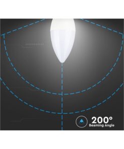 Lampada A Led E14 C37 7W 600LM Bianco Caldo 3000K Forma Goccia Oliva Candela SKU-111