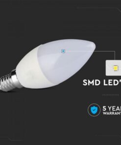 Lampadina LED Chip Samsung E14 C37 5,5W a Candela Dimmerabile SKU-20045, Disponibili 3000K 4000K 6400K (Bianco Neutro 4000K)