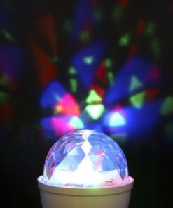 Luci Discoteca Led Lampada RGB LED Rotante a 360º E27 3W Effetto Stroboscopica