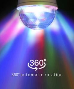 Luci Discoteca Led Lampada RGB LED Rotante a 360º E27 3W Effetto Stroboscopica
