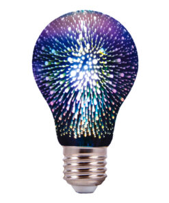 Lampada A Led E27 A60 Bulbo Filamento Effetto Speciale 3D In Vetro 3W 3000K SKU-2704
