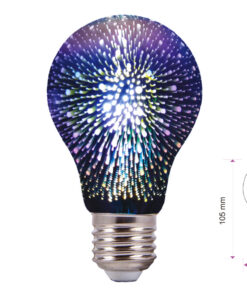 Alternative view of Lampada A Led E27 A60 Bulbo Filamento Effetto Speciale 3D In Vetro 3W 3000K SKU-2704