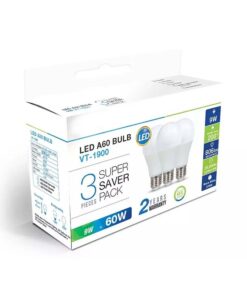 3 PZ Lampada Led E27 A60 9W Bianco Freddo 6400K Bulbo Sfera 806 Lumen SKU-7242