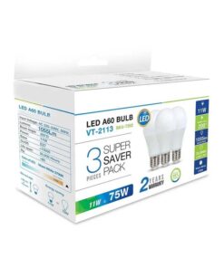 3 PZ Lampada Led E27 A60 11W Bianco Freddo 6400K Bulbo Sfera 1055 Lumen SKU-7354