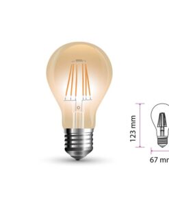 Alternative view of Lampada Filo Led a Filamento E27 10W A67 Bianco Caldo 2200K Cover Amber SKU-217157