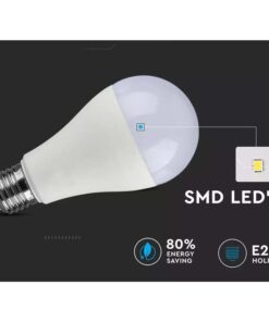 Lampada Led E27 A65 15W 1350lm Bianco Freddo 6400K Bulbo Sfera SKU-4455