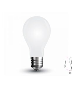 Lampada Led Con Filamento E27 A60 4W Freddo 6400K In Vetro Bianco 360 Gradi SKU-4491