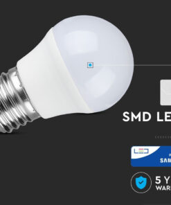 Lampada A Led E27 G45 5,5W Freddo 6400K Forma Sfera Bulbo Palla 240 Gradi 220V Chip Samsung SKU-176