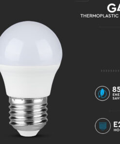 Lampada A Led E27 G45 5,5W Freddo 6400K Forma Sfera Bulbo Palla 240 Gradi 220V Chip Samsung SKU-176