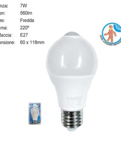 Alternative view of Lampada A Led E27 Con Sensore Movimento Infrarossi 7W 560 Lumen A60 6500K