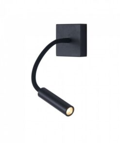Applique Lampada Led Da Parete Hotel Per Lettura 3W 3000K Braccio Flessibile Carcassa Nera SKU-211485
