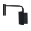 Applique Lampada Led Da Parete Hotel Per Lettura 3W 3000K Con Interruttore e Caricatore USB 5V 2A Colore Nero SKU-211487