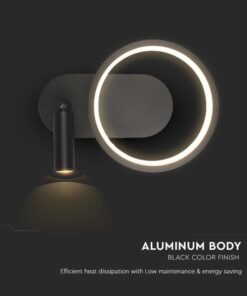 Applique Lampada LED da Muro 14W 250*100*180mm in Metallo Colore Nero 3000K SKU-14981