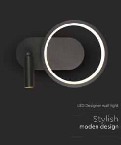 Applique Lampada LED da Muro 14W 250*100*180mm in Metallo Colore Nero 4000K SKU-14980