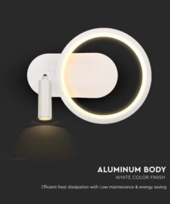 Applique Lampada LED da Muro 14W 250*100*180mm in Metallo Colore Bianco 3000K SKU-14983