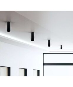 Alternative view of Portafaretto LED Forma Cilindrica Montaggio a Plafone Orientabile GU10 Corpo Nero SKU-8947