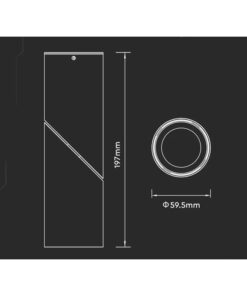 Portafaretto LED Forma Cilindrica Montaggio a Plafone Orientabile GU10 Corpo Bianco SKU-8946