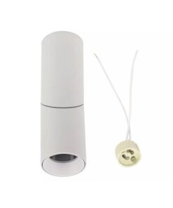 Portafaretto LED Forma Cilindrica Montaggio a Plafone Orientabile GU10 Corpo Bianco SKU-8946