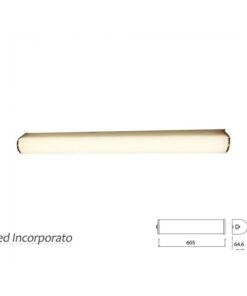 Applique Lampada Led Da Parete Moderna 10W Tappo Cromato Lunghezza 605mm 4000K Per Specchio Bagno SKU-3916