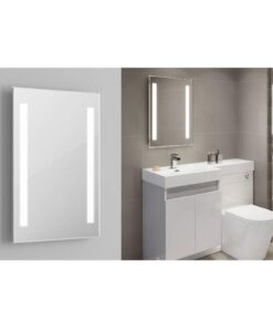 Specchio Bagno Con Luci Led 17W 6400K Rettangolare L390XH500mm IP44 Anti Fog SKU-40441