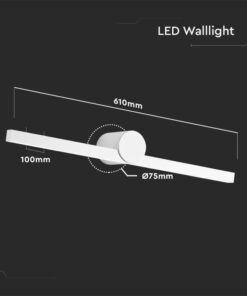 Lampada LED da Specchio Bagno 10W 1530LM Colore Bianco 4000K 610X100X75mm IP65 SKU-405821