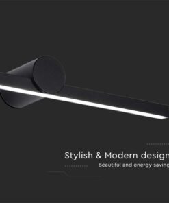 Lampada LED da Specchio Bagno 10W 1530LM Colore Nero 3000K 610X100X75mm IP65 SKU-405831