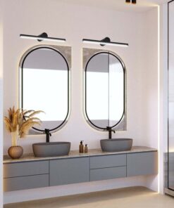 Lampada LED da Specchio Bagno 10W 1530LM Colore Nero 3000K 610X100X75mm IP65 SKU-405831