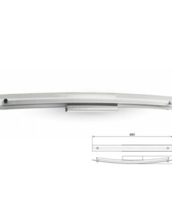 Applique Lampada Led Da Parete Modello Marian Cromato Con Vetro 12W Bianco Neutro 65cm Per Specchio Bagno SKU-3896