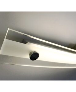 Applique Lampada Led Da Parete Modello Marian Cromato Con Vetro 12W Bianco Neutro 65cm Per Specchio Bagno SKU-3896
