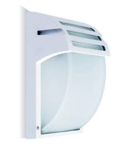 Applique Lampada Da Parete Giardino Esterno Attacco E27 Colore Bianco Vetro Opale SKU-7077