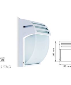 Alternative view of Applique Lampada Da Parete Giardino Esterno Attacco E27 Colore Bianco Vetro Opale SKU-7077