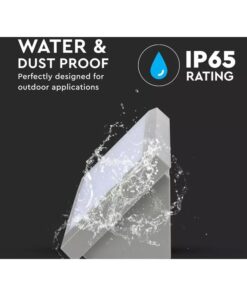 Applique Lampada Led Da Parete Angolare 12W Colore Grigio 3000K IP65 Luce Indiretto SKU-218233