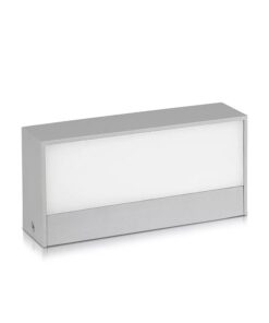 Applique Lampada Led Da Parete Rettangolare 9W 3000K Up-Down Doppio Fascio Luminoso Carcassa Grigia SKU-8239