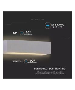 Applique Lampada Led Da Parete Rettangolare 9W 3000K Up-Down Doppio Fascio Luminoso Carcassa Grigia SKU-8239