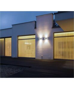 Applique Lampada Led Da Parete Rettangolare 9W 3000K Up-Down Doppio Fascio Luminoso Carcassa Grigia SKU-8239