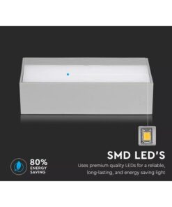 Alternative view of Applique Lampada LED da Muro Rettangolare 12W Doppio Fascio Luminoso Colore Grigio 3000K IP65 SKU-218242